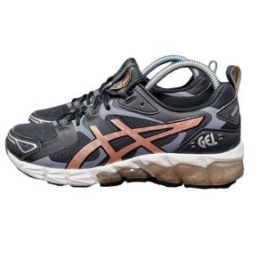 Asics Womens Sneakers Shoes Size 6.5 Gel Quantum 180 Black Rose Gold Glitter